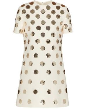 Valentino Sequin-Embellished Dress - Natural