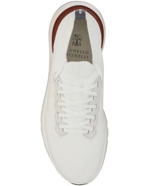 Brunello Cucinelli Cotton Trainers Upper: Trainers - White