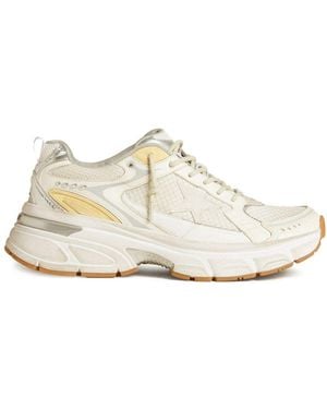 Golden Goose Lightstar Leather Sneakers - White