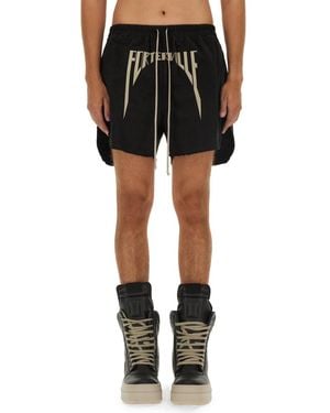 Rick Owens Cotton Bermuda Shorts - Black