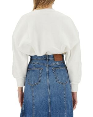 McQueen Sweatshirt With Logo Cotton Sweatshirts - Blue