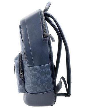 COACH Backpack Denim- Cowhide Bags Backpacks - Blue