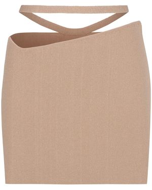 ANDREADAMO Knitted Mini Skirt - Natural