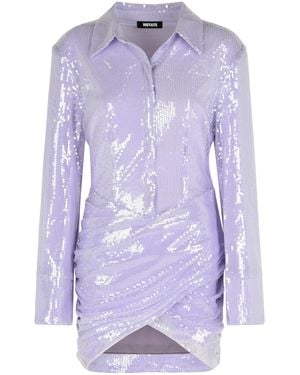 ROTATE BIRGER CHRISTENSEN Misty Lilac Polyester Sequined Mini Dress - Purple