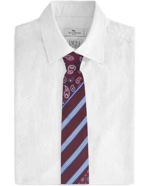 Etro Tie Silk Ties & Bow - White