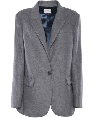 forte_forte Wool Boys Jacket Polyamide Af - Gray