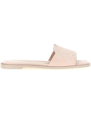 McQueen Calfskin Slides Shoe - Pink