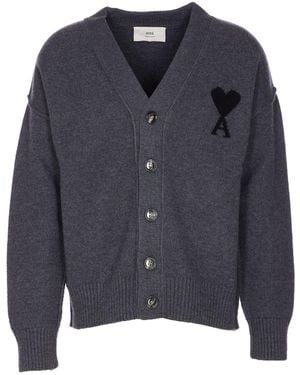 Ami Paris Ami De Coeur Jumper - Blue