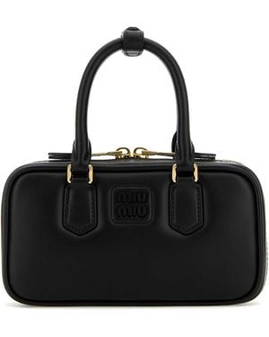 Miu Miu Nappa Leather Handbag - Black