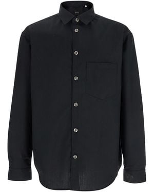 Le Plain Shirt With Classic Collar - Blue