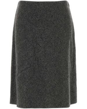 Miu Miu Dark Wool Skirt - Gray