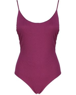 Fisico-cristina Ferrari Solid Color One-Piece Swimsuit - Purple