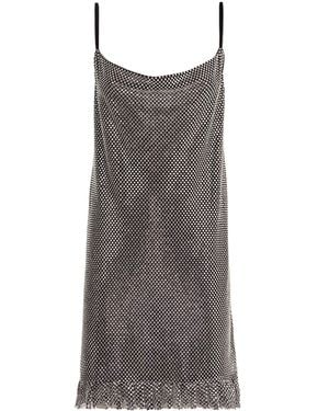 Philosophy Di Lorenzo Serafini Rhinestone Mini Dress - Brown