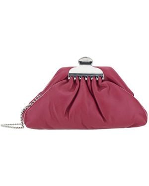 Marc Jacobs Clutch Claw Clip Piccola Leather Lamb Bags - Purple