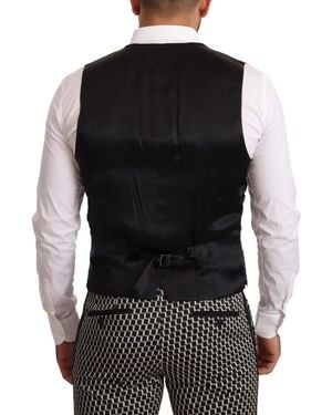 Dolce & Gabbana Elegant Martini Check Three-Piece Suit - Black