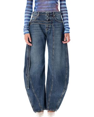 Jean Paul Gaultier Denim Strap Jeans - Blue