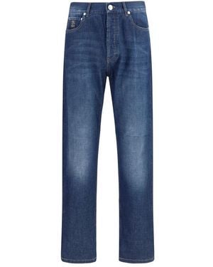 Brunello Cucinelli Blue Cotton Jeans Denim