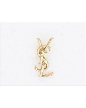 Saint Laurent Earrings Cassandre Brass - White