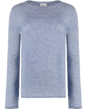 THE (Alphabet) Pullover Silk-Cashmere Blend - Blue