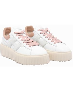 Hogan Sneakers Calf Leather/ Rubber Sole - Pink