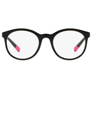 Dolce & Gabbana Eyeglasses Round Full Rim, Frame And Clear Demo Lenses Lens Dx5095501 - Black