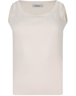 Max Mara Pentola Sleeveless Knitted Top - White