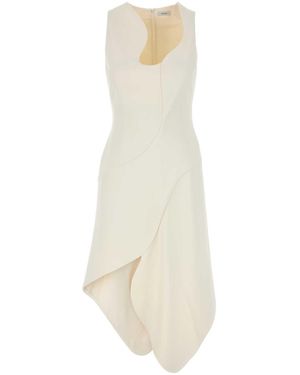 Ferragamo Dress With Asymmetrical Cut - White
