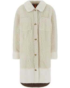 BOSS Ivory Polyester Coat - White