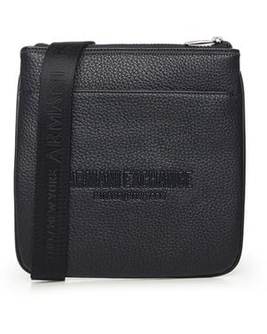 ARMANI EXCHANGE Flat Shoulder Bag - Black