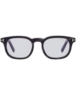 Tom Ford Sunglasses Square Full Rim, Horn Frame And Smoke Lens Ft1122-D63A - Brown