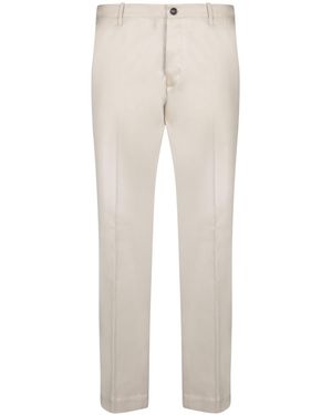 Nine:inthe:morning Twill Nude Linen Pants - Natural