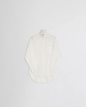 Phoebe Philo Chemise Classique Oversize En Poplin De Coton Ivoire Shirt - White