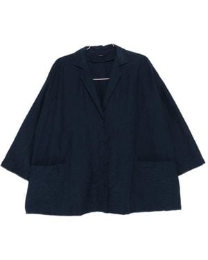 Apuntob Cotton Blend Blazer Jacket - Blue