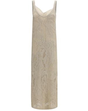 Brunello Cucinelli Beige Linen Casual Dress - Natural