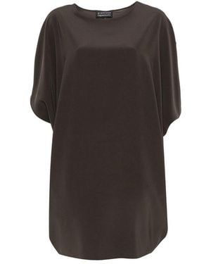Gianluca Capannolo Iris Batwing-Sleeve Mini Dress - Brown