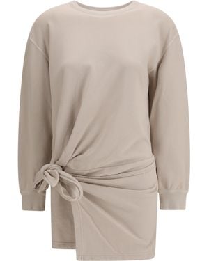 Isabel Marant Zae Fleece Dress Cotton - White