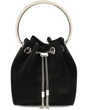 Jimmy Choo Bon Bucket Bag Silk - Black