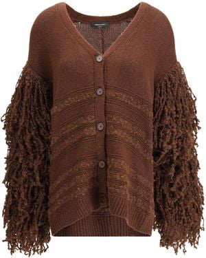 Fabiana Filippi Fringes Cardigan - Brown