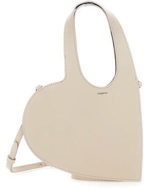 Coperni Baby Heart Heart Shaped Crossbody Bag With Adjustable And Removable Shoulder Strap - Natural