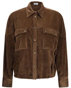 Brunello Cucinelli Corduroy Shirt Sigaro - Brown