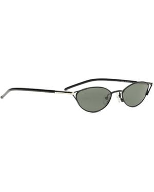 McQueen Slim Cat-Eye Sunglasses With T-Bar Metal - Multicolor