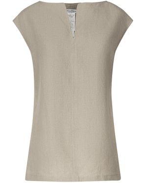 Max Mara Top Linen - Gray