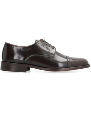 Bruno Magli Leather Lace-Up Shoes - Black