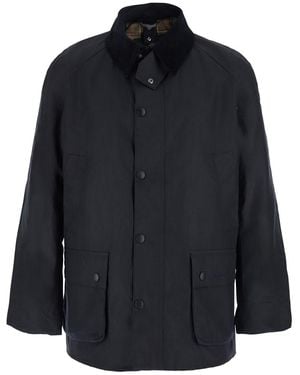 Barbour Waxed Jacket Ashby Coat - Blue