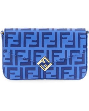 Fendi Calfskin Cardholder Accessory - Blue