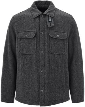 Woolrich Padded Shirt Jacket Alaskan Main: Wool - Black