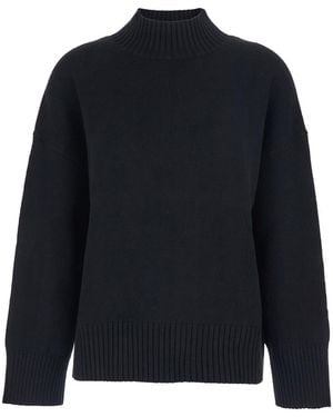 Le Plain Turtleneck Jumper With Dropped Shoulder - Blue