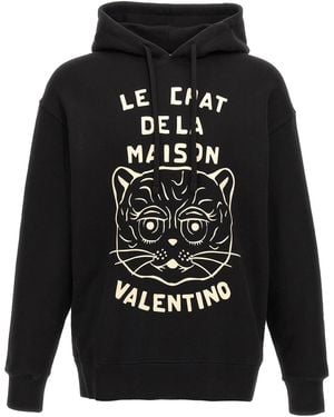 Valentino Garavani Hoodie Cotton Sweatshirt - Grey