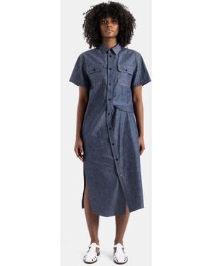 Sacai Light Denim Shirt Dress - Blue