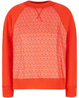 Ferragamo Coral Cotton Blend Sweatshirt - Orange